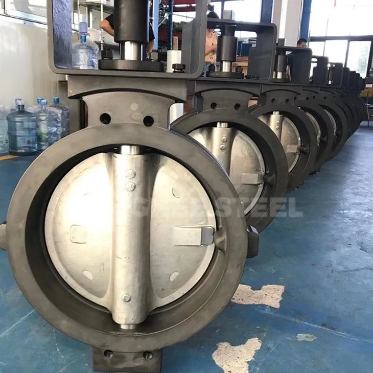 Supapă fluture dublă din oțel carbon