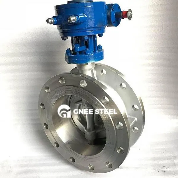 Supapă fluture cu flanșă dublă