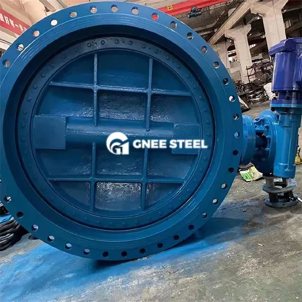 Valvă cu fluturi cu fluturi cu flanșă dublă din fier ductil