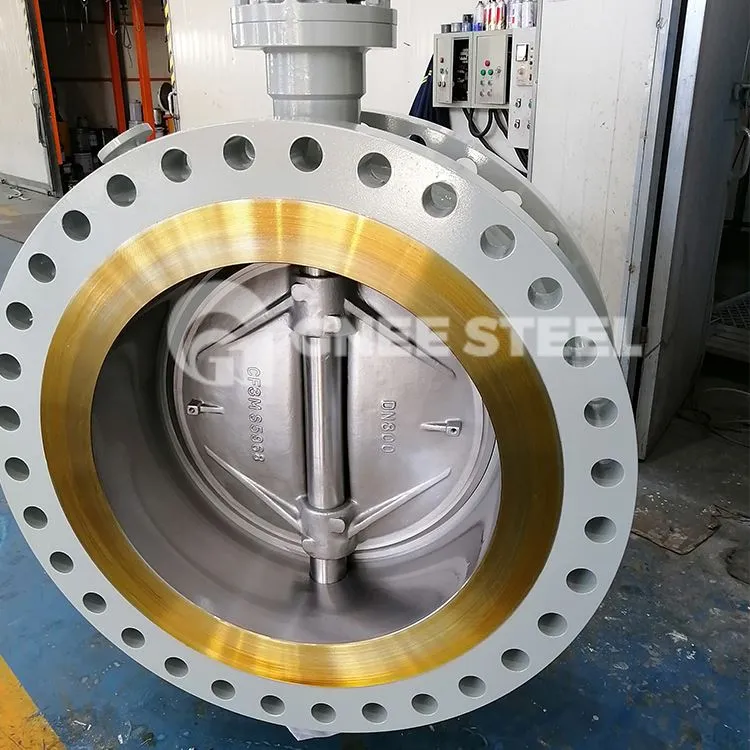 Supapă cu fluture excentrică