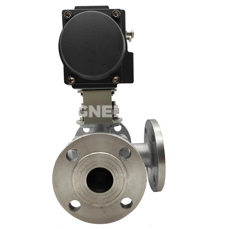 Supapă cu bilă cu trei căi de tip L