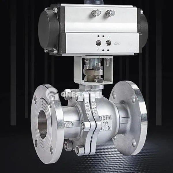 Valvă cu bilă operată pneumatic