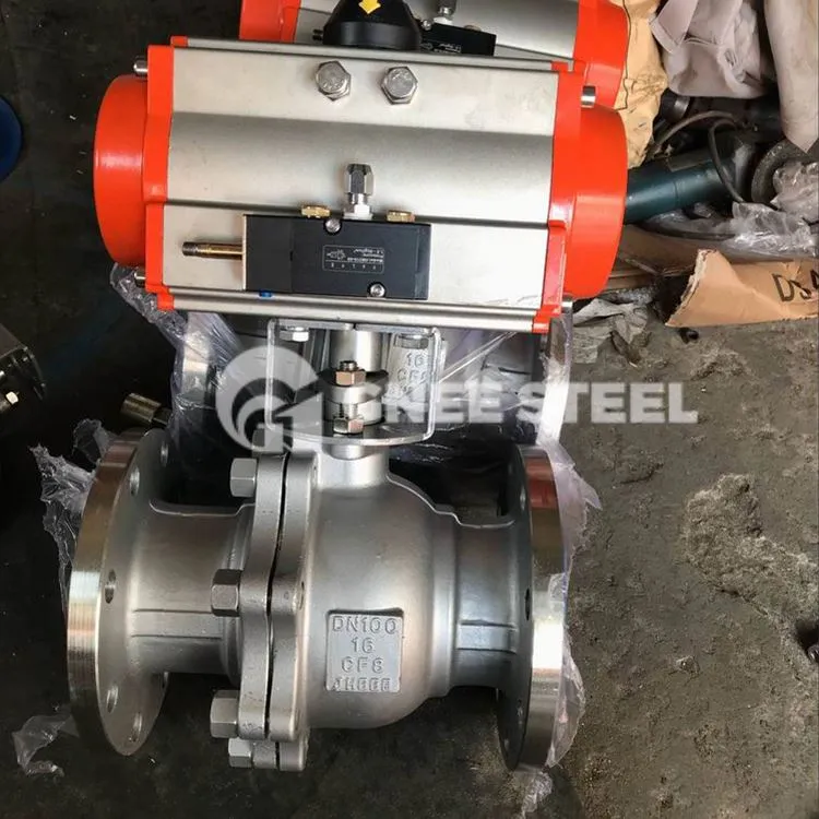 Supapă pneumatică cu bilă segment