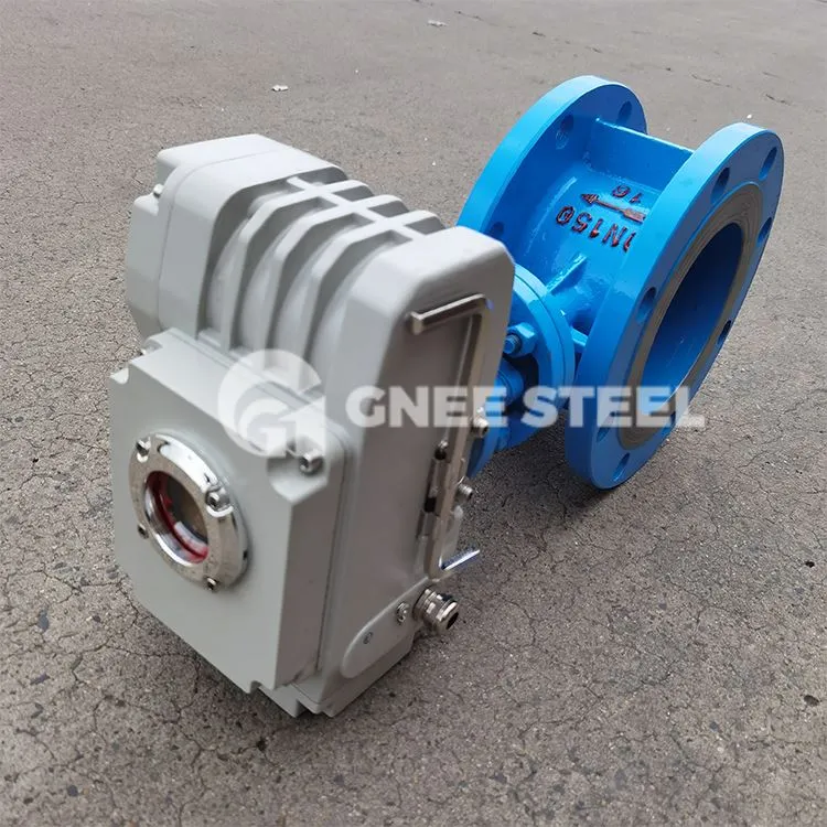 Supapă fluture pneumatică cu triplu offset