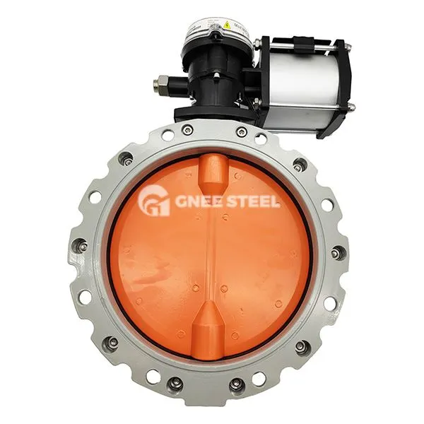 Valvă cu fluturi cu pulbere