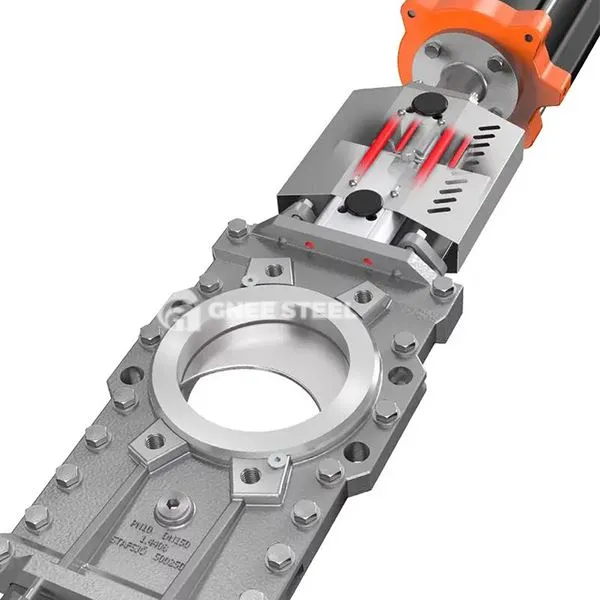 Valva de poartă cu cuțit pătrat